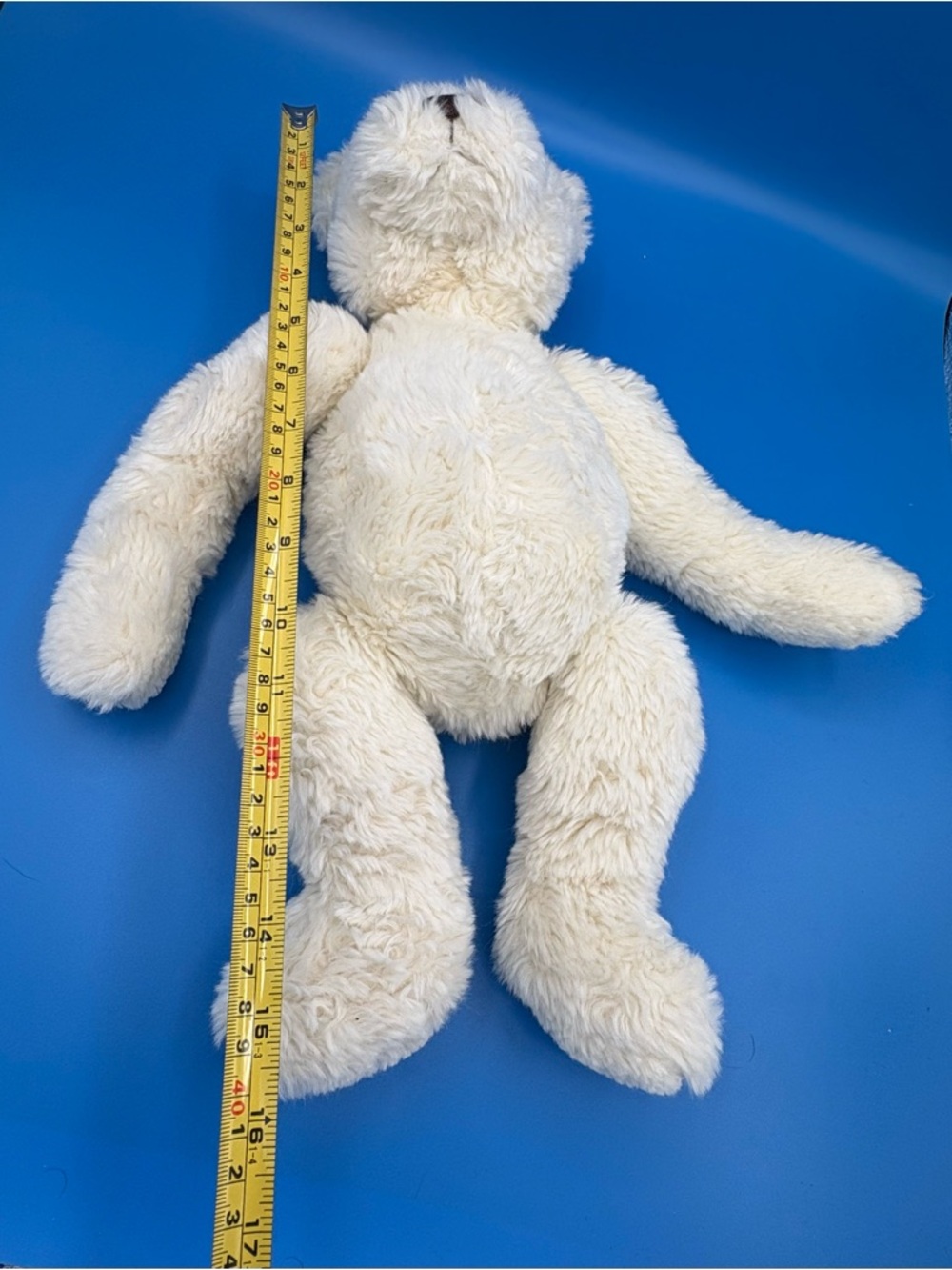GUND vintage Cream Teddy Bear Plush Textured Shaggy Fur - Picture 9 of 9